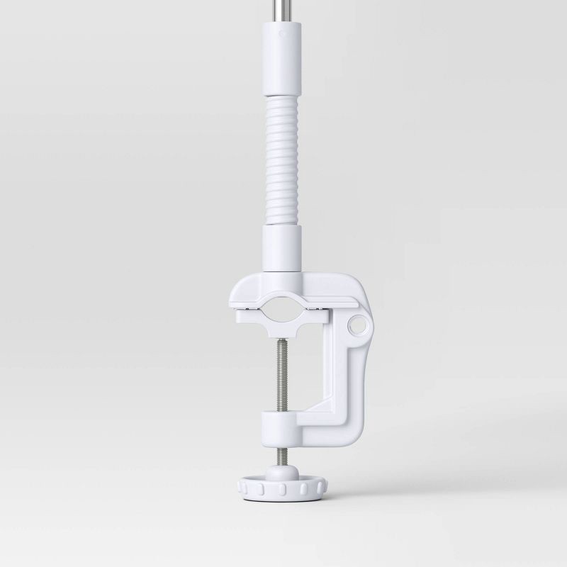 slide 2 of 3, 4' Round Outdoor Patio Clamp-on Beach Umbrella Rainbow Stripes - Sun Squad™: UV Protection, Push-Up Lift, 1 ct