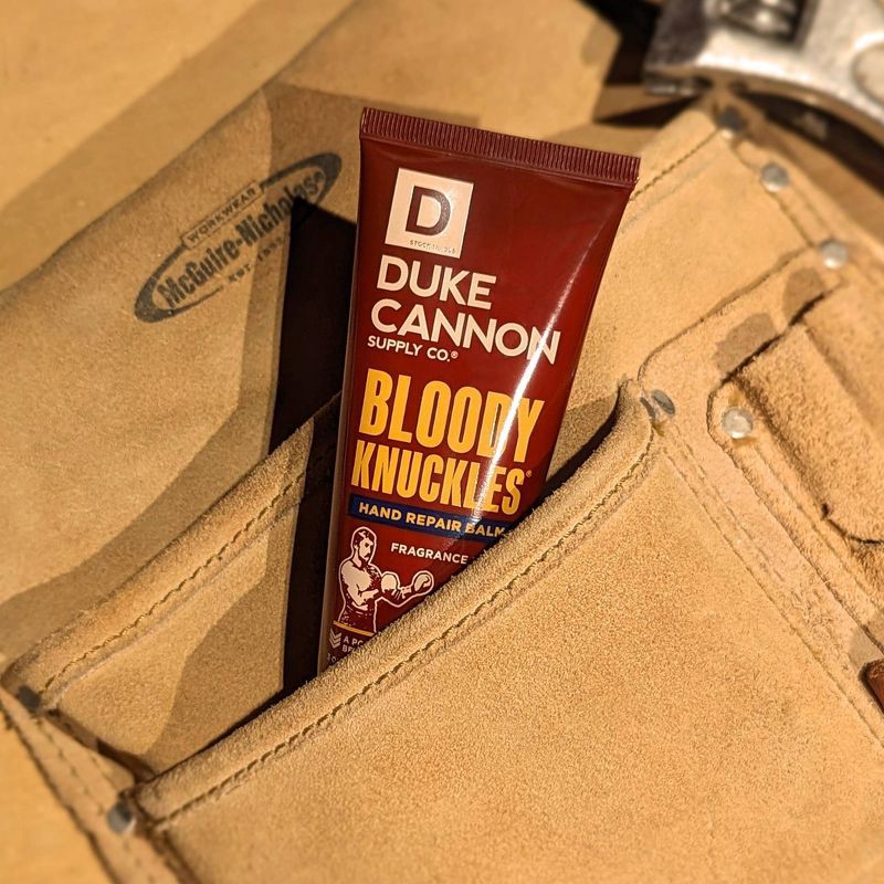 slide 3 of 5, Duke Cannon Supply Co. Duke Cannon Bloody Knuckles Hand Repair Balm - Fragrance Free Hand Lotion for Men - Trial Size - 3 oz, 3 oz