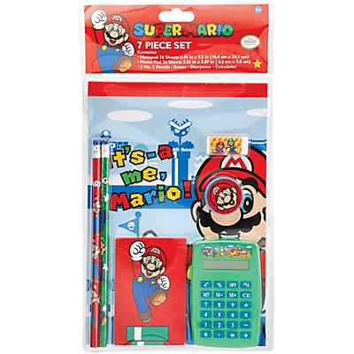 slide 1 of 1, Innovative Designs Super Mario Stationery Set, 7 ct