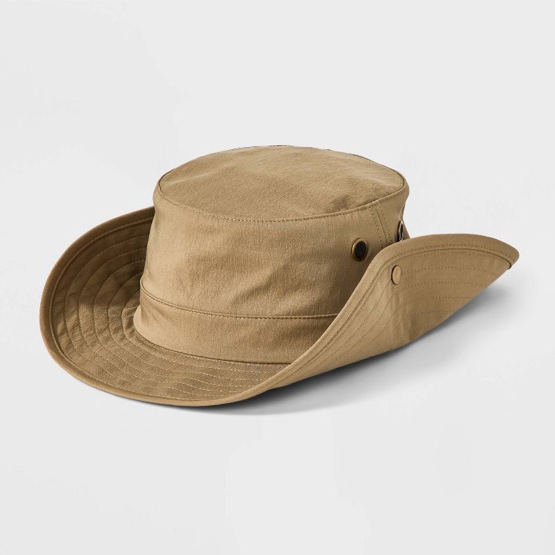slide 1 of 4, Men's Cotton Blends Boonie Bucket Hat with Blue Cord - Goodfellow & Co™ Khaki L/XL, 1 ct