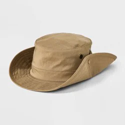 Men's Cotton Blends Boonie Bucket Hat with Blue Cord - Goodfellow & Co™ Khaki L/XL