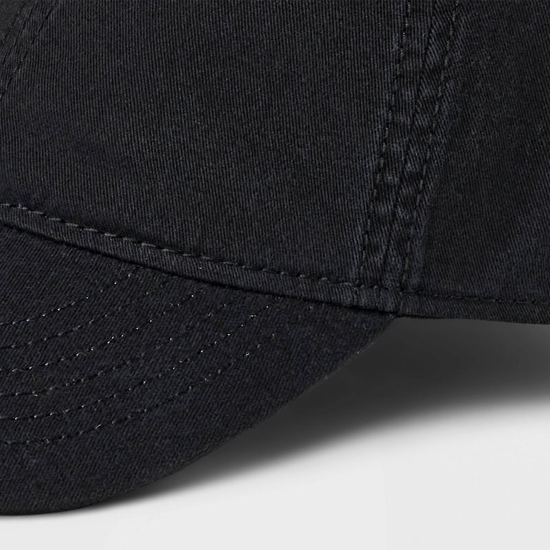 slide 4 of 4, Men's Cotton Washed Baseball Hat - Goodfellow & Co™ Black, 1 ct