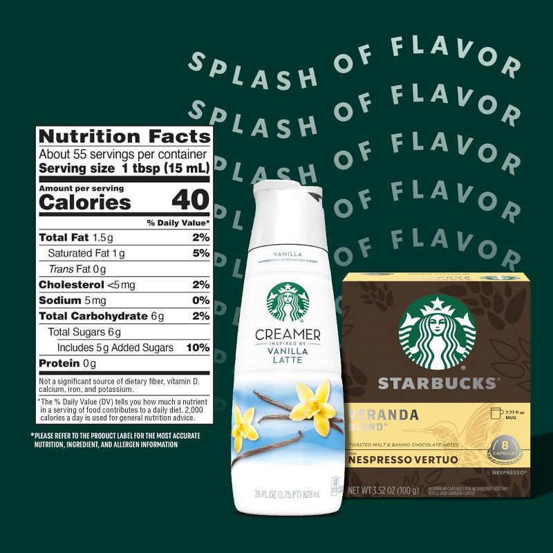 slide 8 of 11, Starbucks Vanilla Latte Coffee Creamer - 28oz, 28 oz