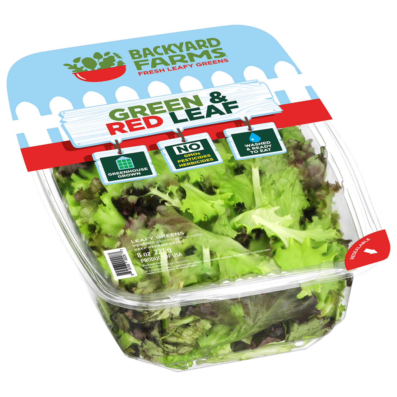 slide 5 of 5, Backyard Farms Red & Green Leaf 4oz - 4 Oz, 4 oz