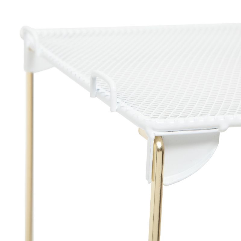 slide 6 of 7, U Brands 8" Mesh Locker Shelf White and Gold, 1 ct