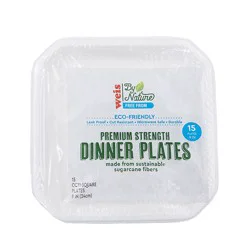 Weis by Nature Premium Strength 9" Square Dinner 15 Count Plates