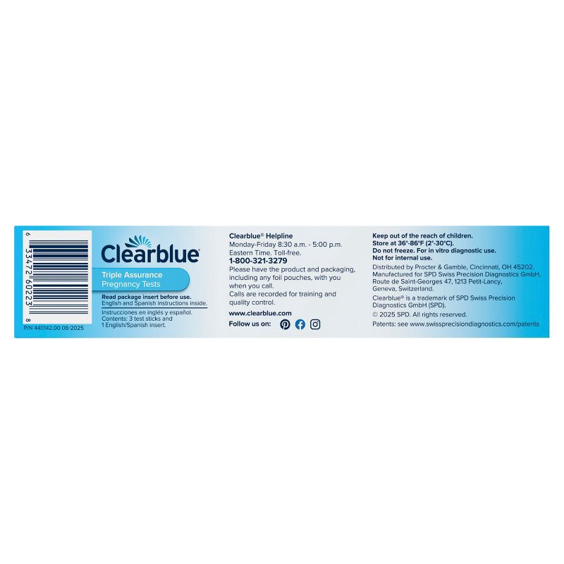 slide 3 of 10, Clearblue Triple Assurance Pregnancy Tests - 3ct, 3 ct