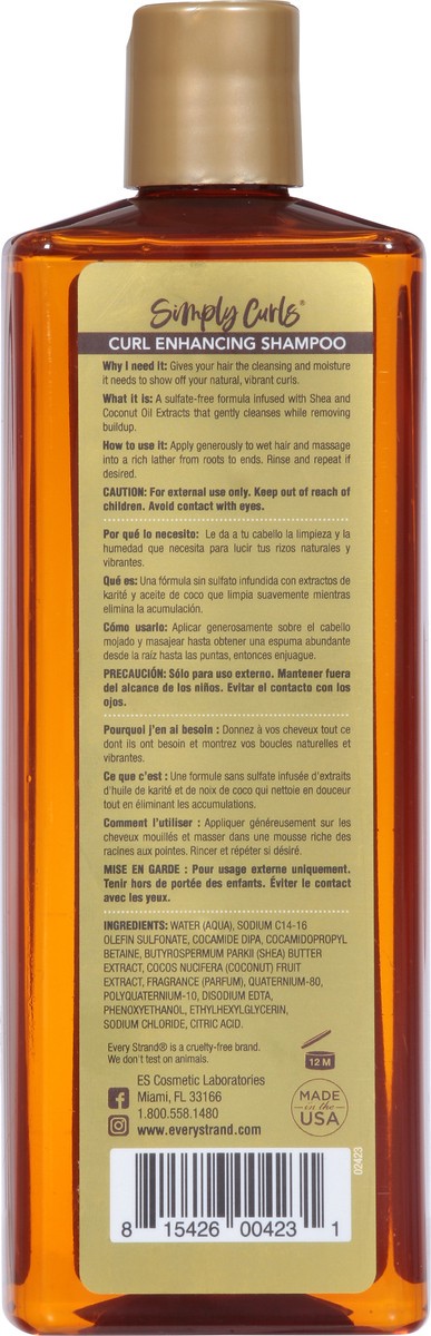 slide 2 of 9, Every Strand Simply Curls Curl Enhancing Shea & Coconut Oil Extracts Shampoo 13.5 fl oz, 13.5 fl oz