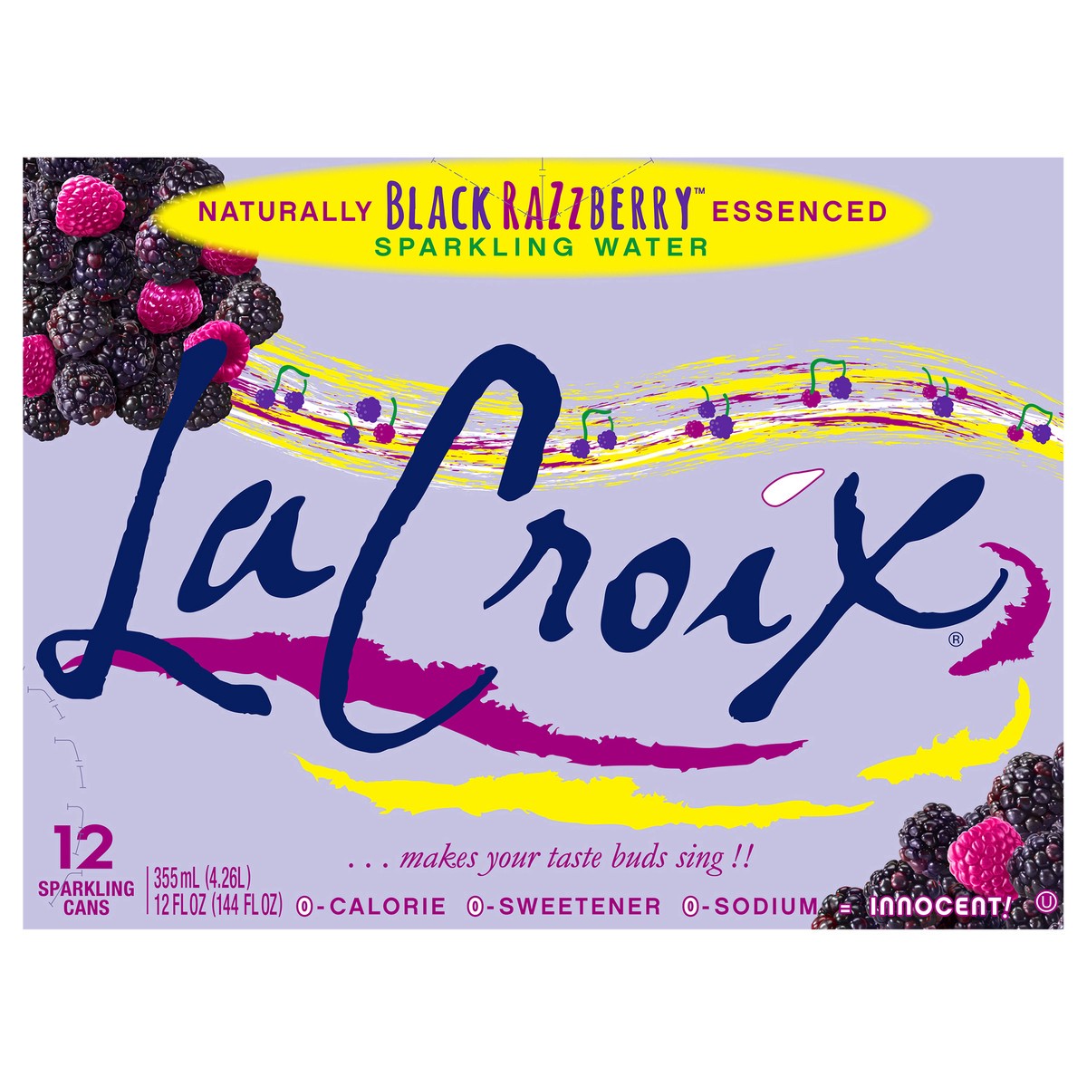 slide 1 of 7, La Croix Black Razzberry 12 Pack 12oz, 1 ct