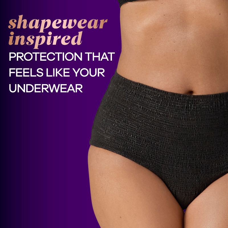 slide 4 of 9, Always Discreet Boutique Adult Postpartum Incontinence Underwear for Women - Black - Small/Medium - 20ct, 20 ct