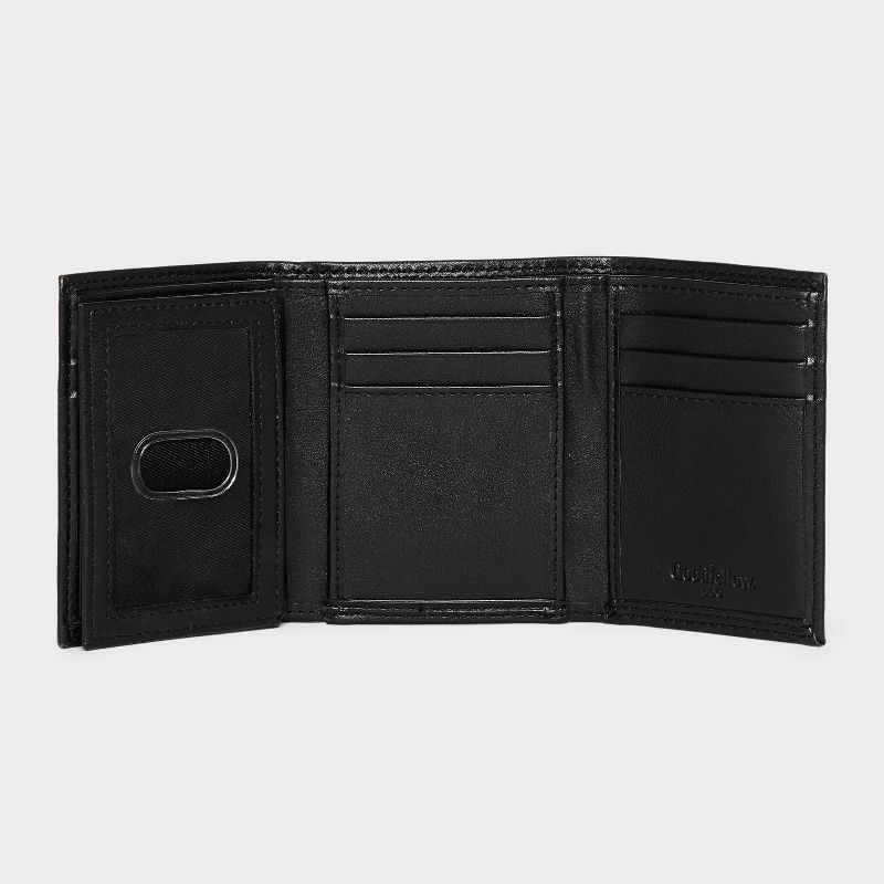slide 4 of 6, Men's RFID Trifold Wallet - Goodfellow & Co™ Black, 1 ct