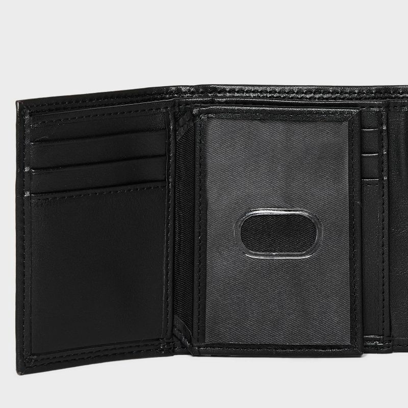 slide 5 of 6, Men's RFID Trifold Wallet - Goodfellow & Co™ Black, 1 ct