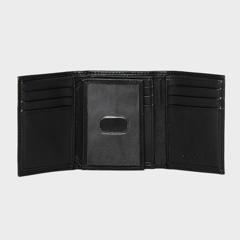 slide 6 of 6, Men's RFID Trifold Wallet - Goodfellow & Co™ Black, 1 ct