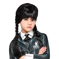 Rubies Wednesday Addams Deluxe Halloween Costume Wig