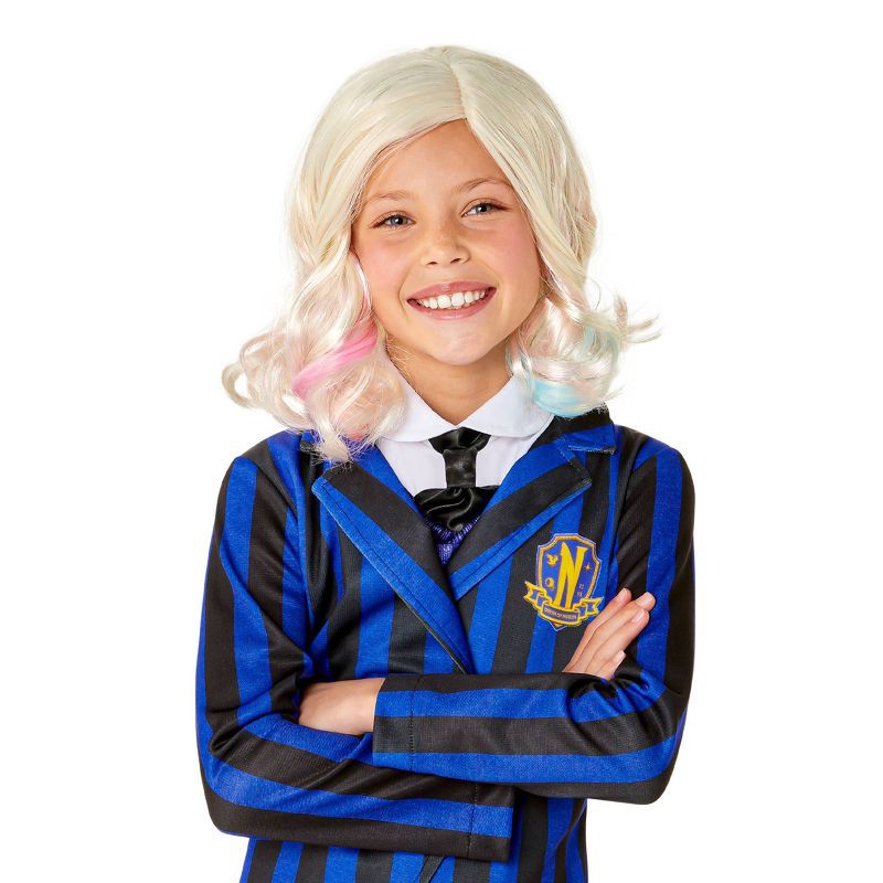slide 2 of 5, Rubies Kids' Wednesday Series Enid Deluxe Halloween Accessory Wig, 1 ct