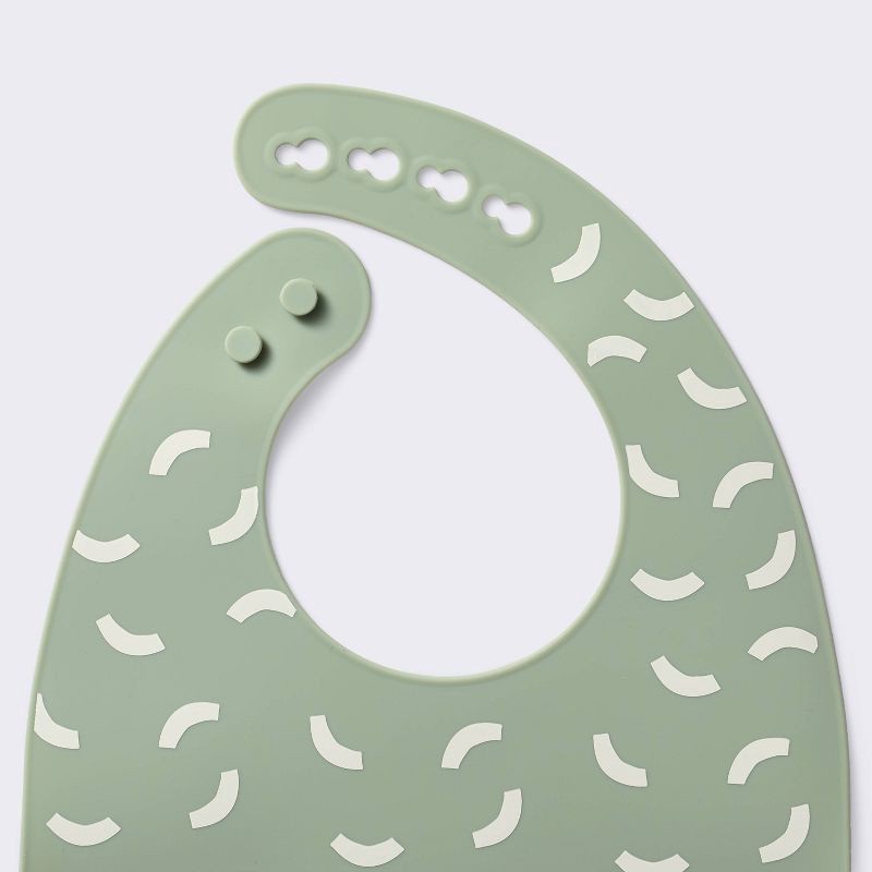 slide 4 of 4, Silicone Bibs - 2pk - Animals/Cresents - Cloud Island™, 2 ct