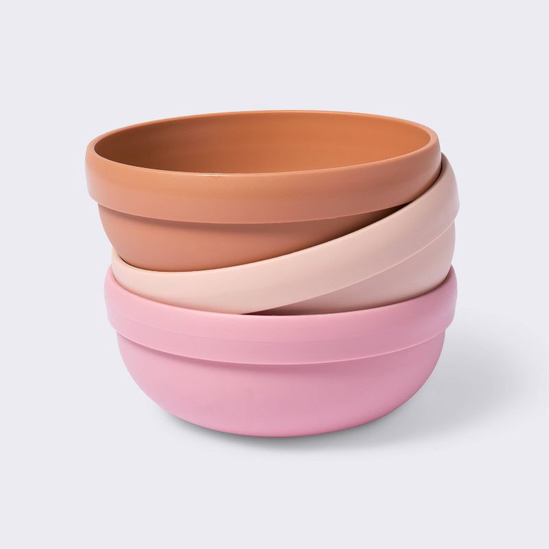 slide 1 of 4, Bowls - 3pk - Rust/Pink - Cloud Island™, 3 ct
