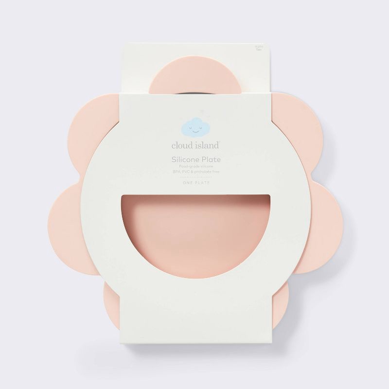 slide 3 of 3, Silicone Plate - Flower/Pink - Cloud Island™, 1 ct