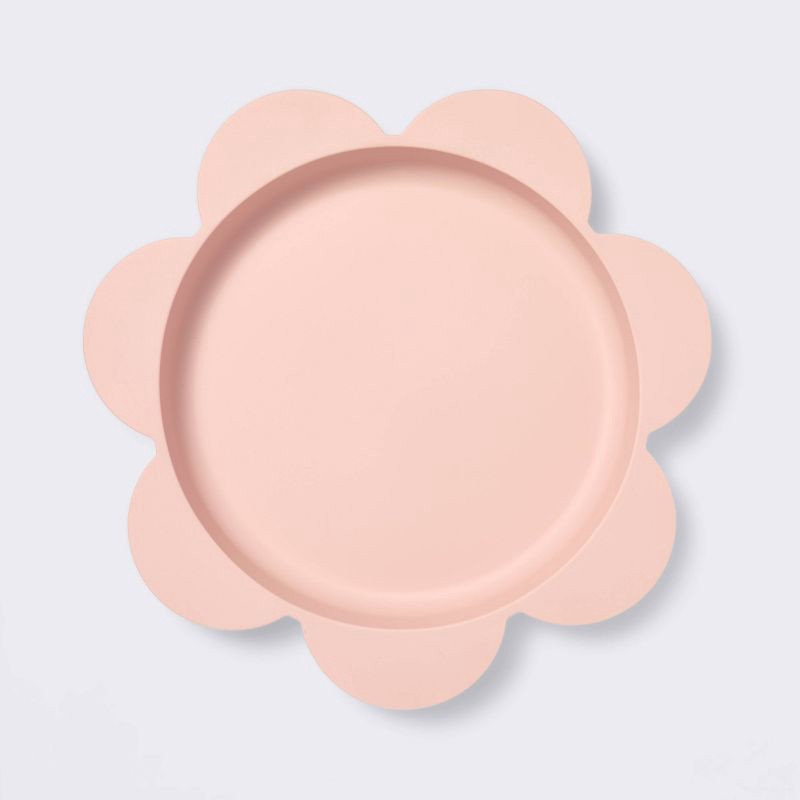 slide 1 of 3, Silicone Plate - Flower/Pink - Cloud Island™, 1 ct