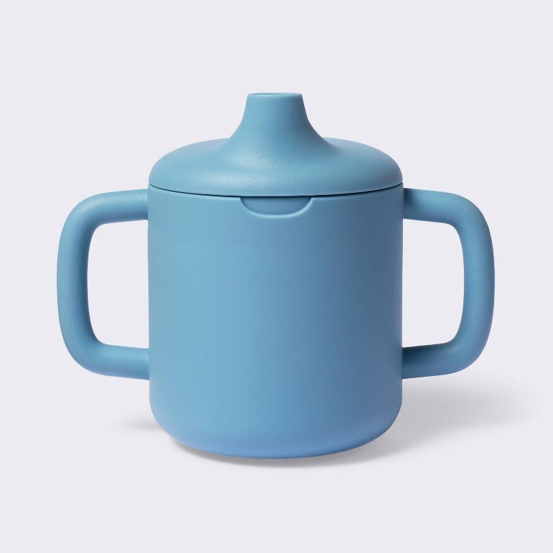 slide 1 of 4, 8oz Silicone Sippy Cup - Blue - Cloud Island™, 8 oz