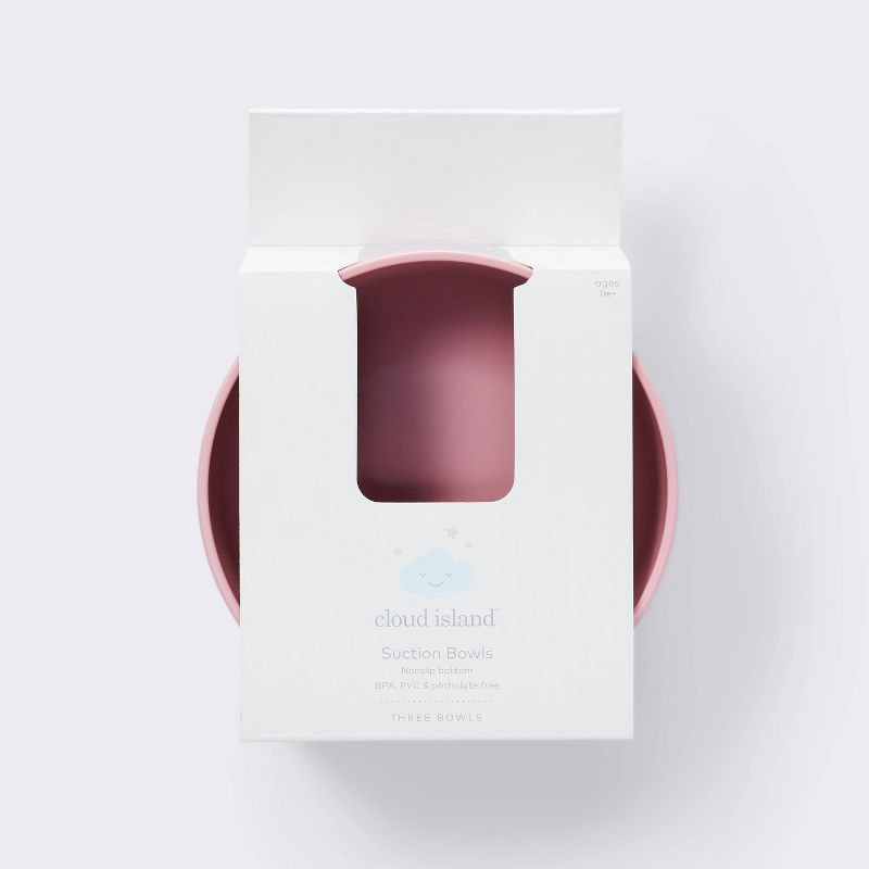 slide 4 of 4, Bowls - 3pk - Pink - Cloud Island™, 3 ct