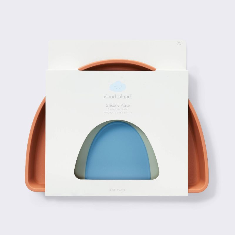 slide 3 of 3, Silicone Dining Plate - Rainbow - Cloud Island™, 1 ct