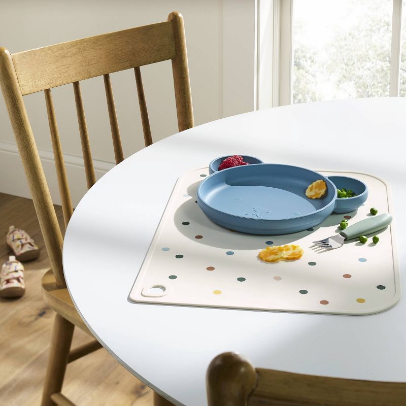 slide 2 of 4, Silicone Placemat - Beige/Dots - Cloud Island™, 1 ct