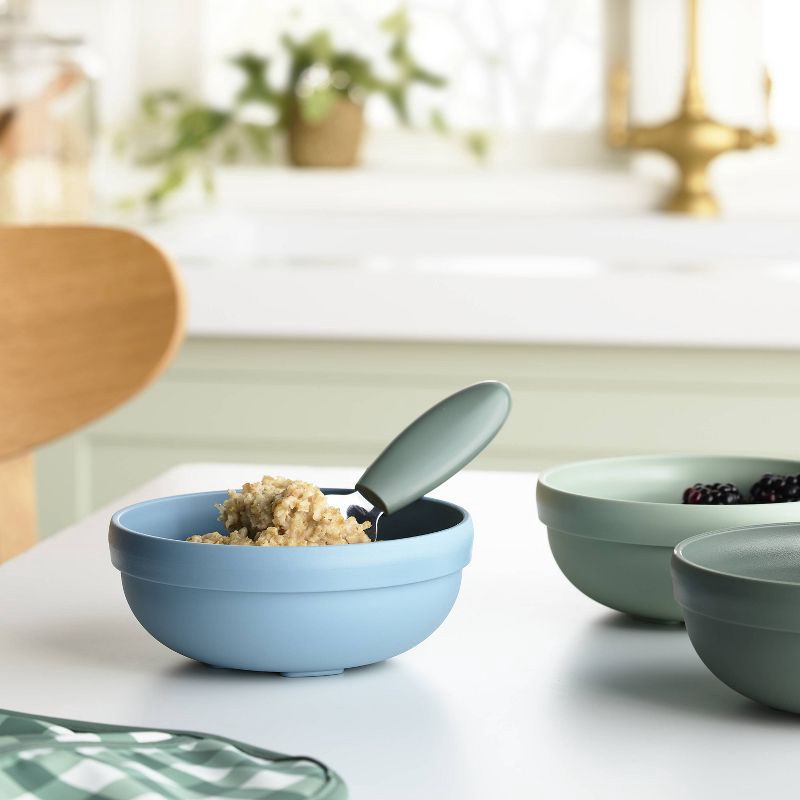 slide 2 of 4, Plastic Bowls - 3pk - Blue/Green - Cloud Island™, 3 ct