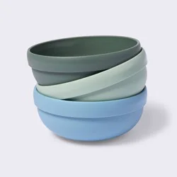 Plastic Bowls - 3pk - Blue/Green - Cloud Island™