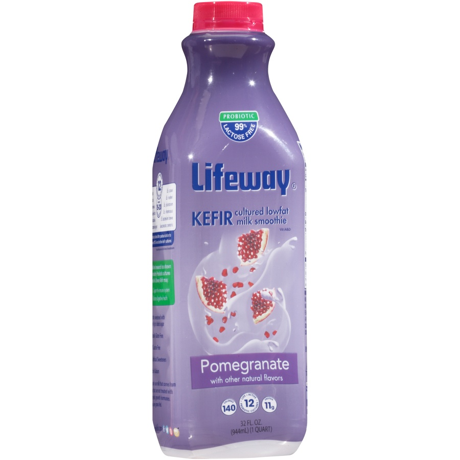 slide 5 of 8, Lifeway Pomegranate Kefir Low Fat Milk, 32 fl oz