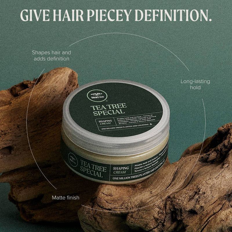 slide 3 of 9, Tea Tree Hair Shaping Cream - 3oz, 3 oz