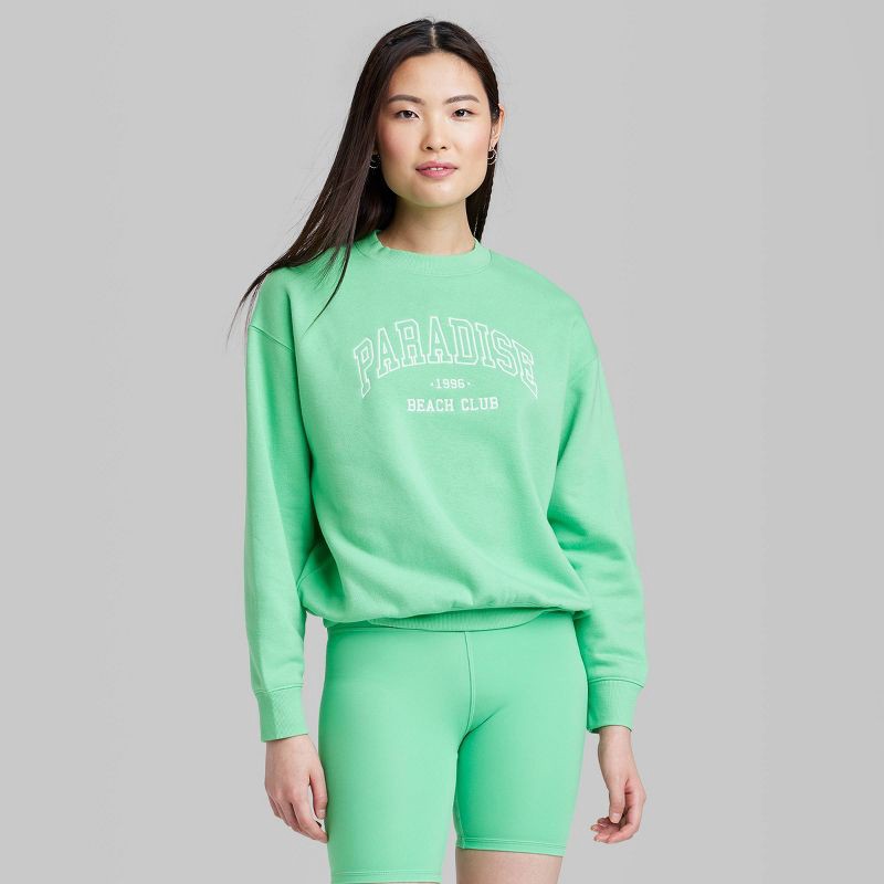 Women's Oversized Sweatshirt - Wild Fable™ Mint Green XXS