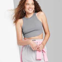 Women's Value Tiny Tank Top - Wild Fable™ Slate Gray XXS