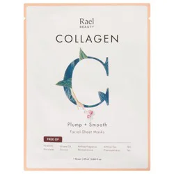 Rael Plump + Smooth Collagen Facial Sheet Masks 1 ea