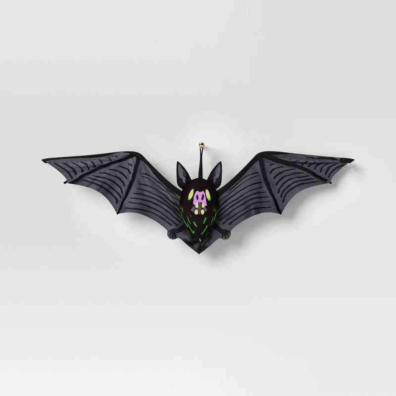 slide 1 of 3, 22" Hanging Bat Halloween Decorative Prop - Hyde and EEK! Boutique™: Indoor Unlit Decoration, 1 ct