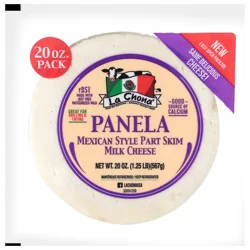 La Chona Part Skim Milk Mexican Style Panela Cheese 20 oz
