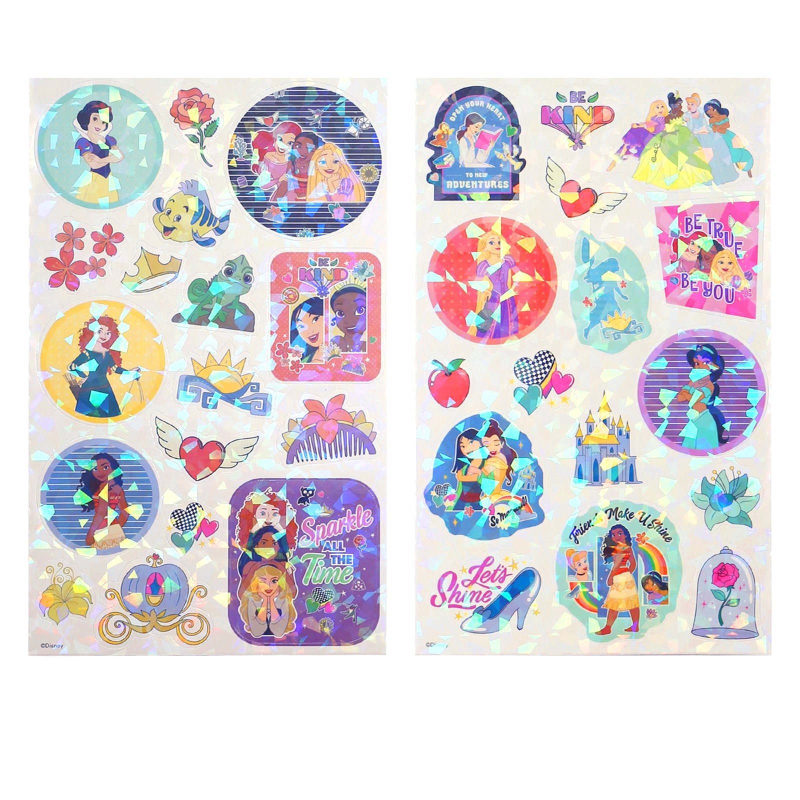 slide 3 of 3, Trends International Disney Princess Collage Stickers, 4.25 in x 8.25 in