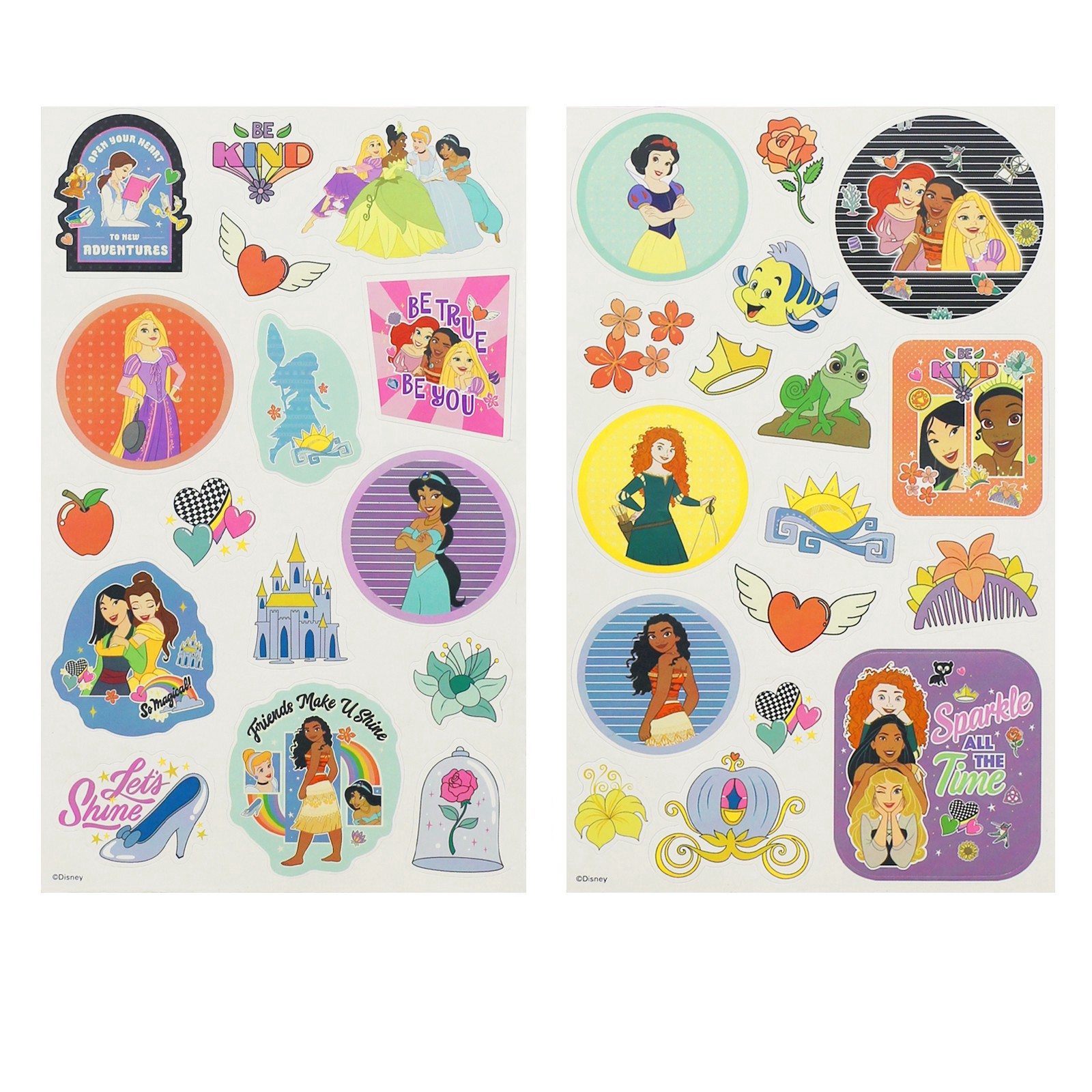 slide 2 of 3, Trends International Disney Princess Collage Stickers, 4.25 in x 8.25 in