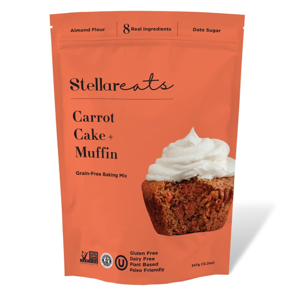 slide 1 of 1, Stellar Eats Grain-Free Carrot Cake + Muffin Mix, 12.2 oz