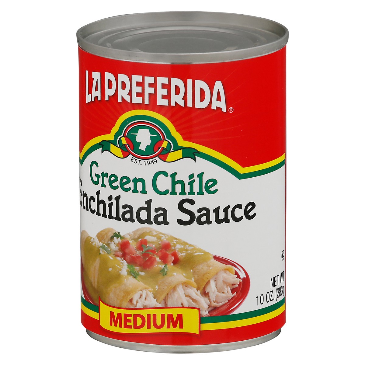 slide 5 of 9, La Preferida Green Chile Enchilada Sauce Medium, 10 oz