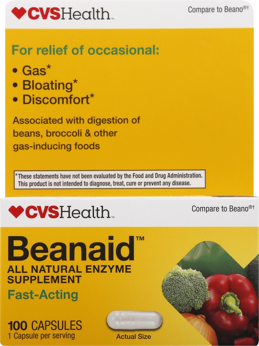 slide 6 of 13, CVS Health Beanaid Fast Acting Capsules, 100 Ct, 100 ct