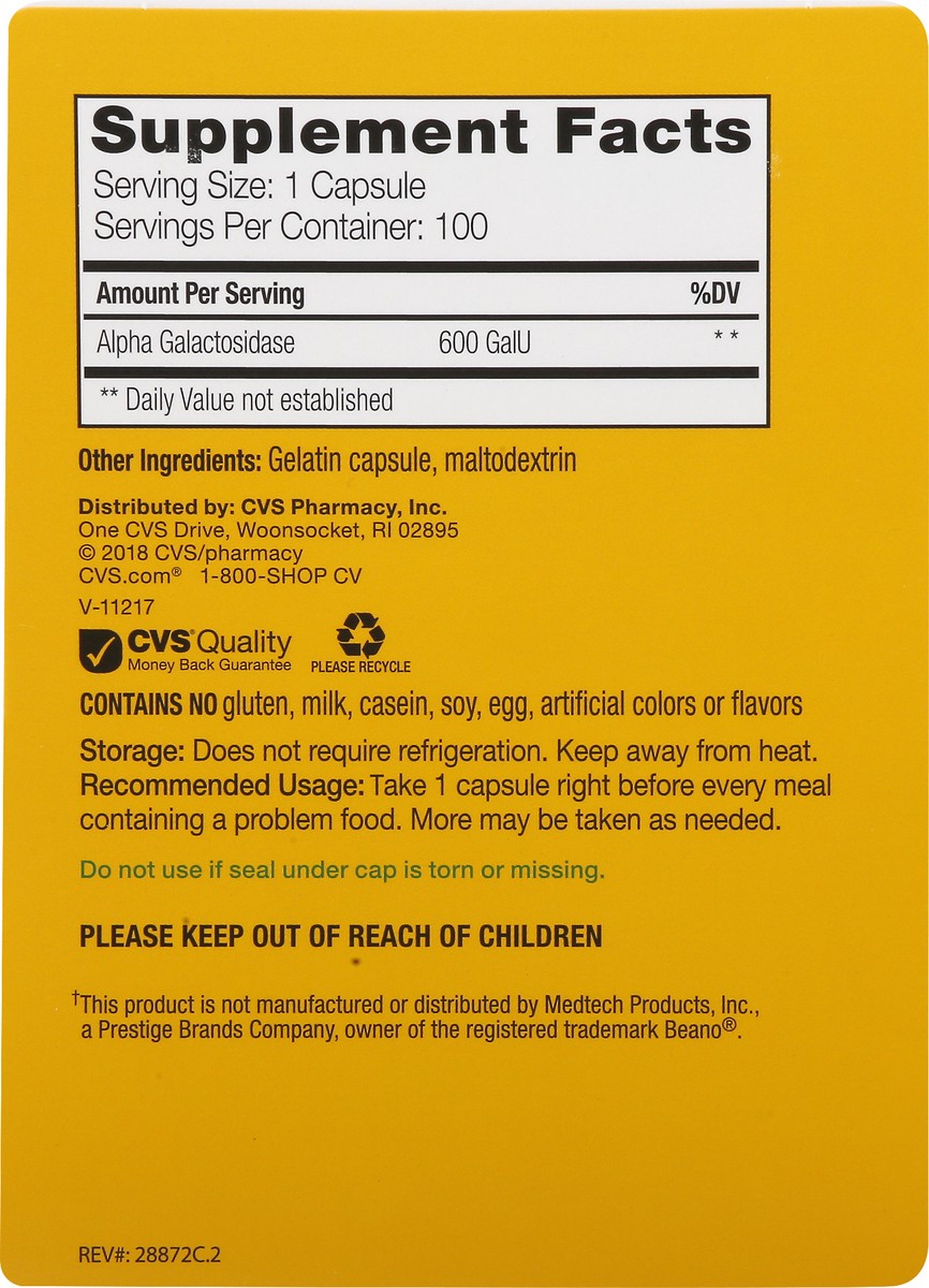 slide 12 of 13, CVS Health Beanaid Fast Acting Capsules, 100 Ct, 100 ct