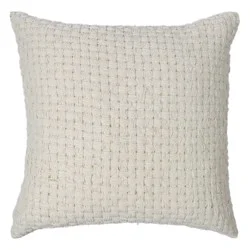 Haven & Key Woven Decorative Throw Pillow - White
