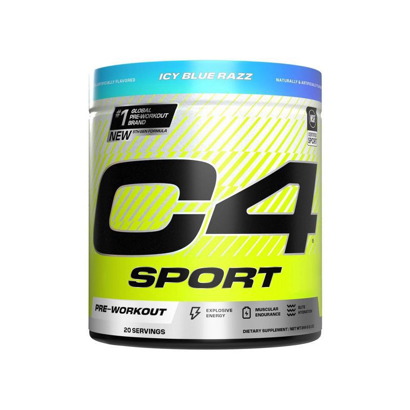 slide 1 of 7, C4 Sport Sport Icy Blue Razz Pre-Workout 8.6 oz, 8.6 oz