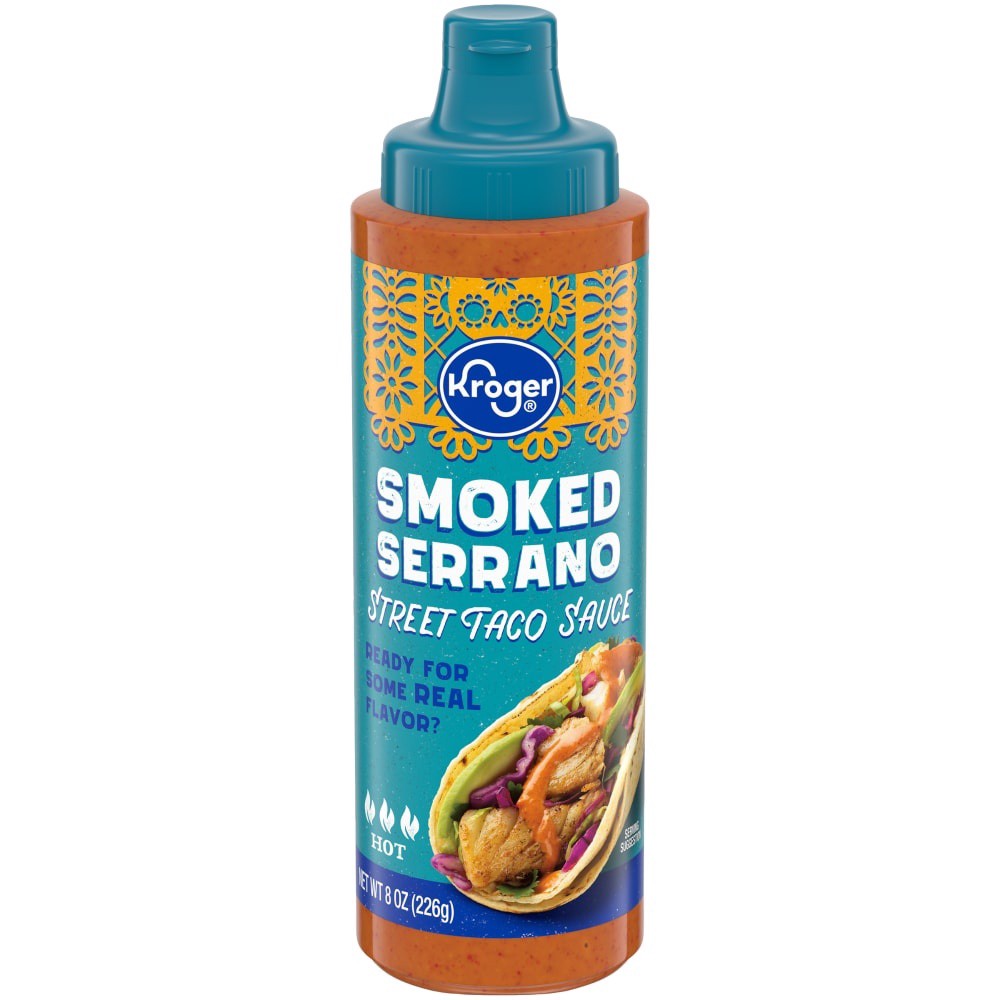 slide 3 of 3, Kroger Smoked Serrano Hot Street Taco Sauce, 8 oz