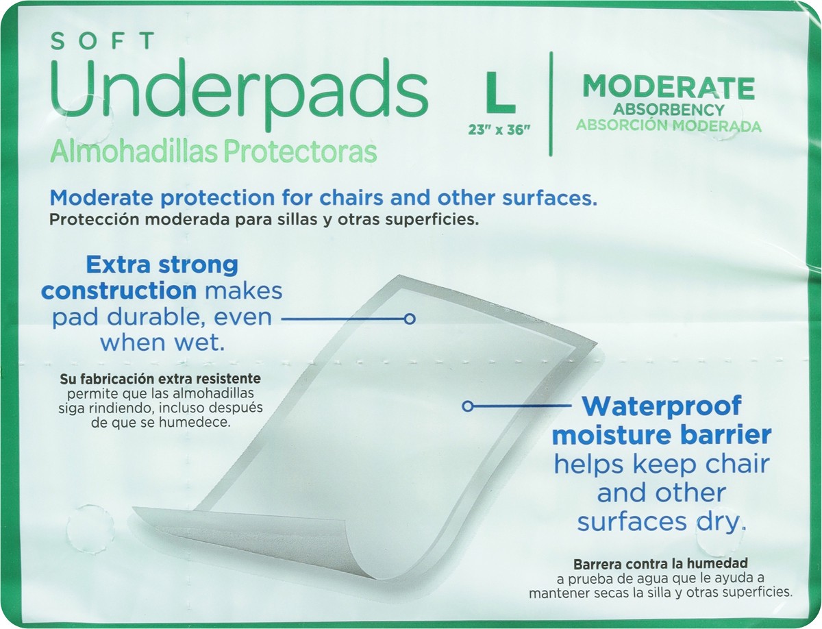 slide 9 of 9, TopCare Everyday Soft Moderate Absorbency L Underpads 18 Each, 18 ct