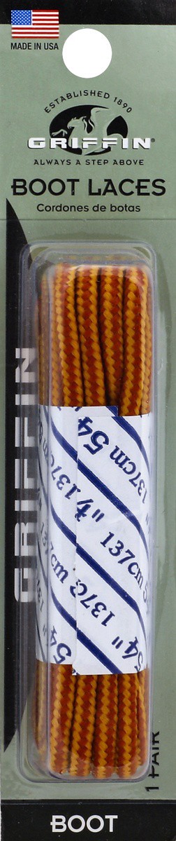 slide 2 of 2, Griffin Bros. Boot Gold Tan 54 Inch Laces 1 Each, 1 ct