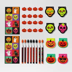 48ct Halloween Party Favors Pencils, Notebooks, Erasers and Stickers - Hyde & EEK! Boutique™