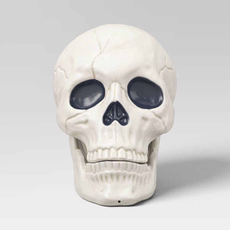 slide 1 of 3, 10" Oversized Skull Halloween Decorative Prop - Hyde and EEK! Boutique™: Indoor/Outdoor Decor, 10 in
