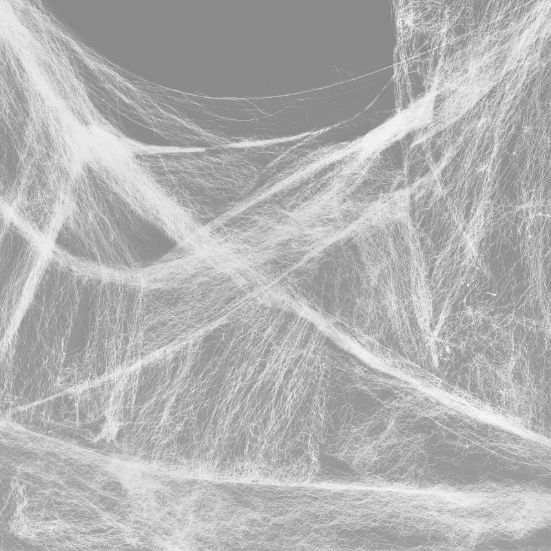 slide 1 of 3, 14' Stretchy Spiderweb Halloween Decorative Prop White - Hyde and EEK! Boutique™: Indoor Outdoor Decor, 1 ct